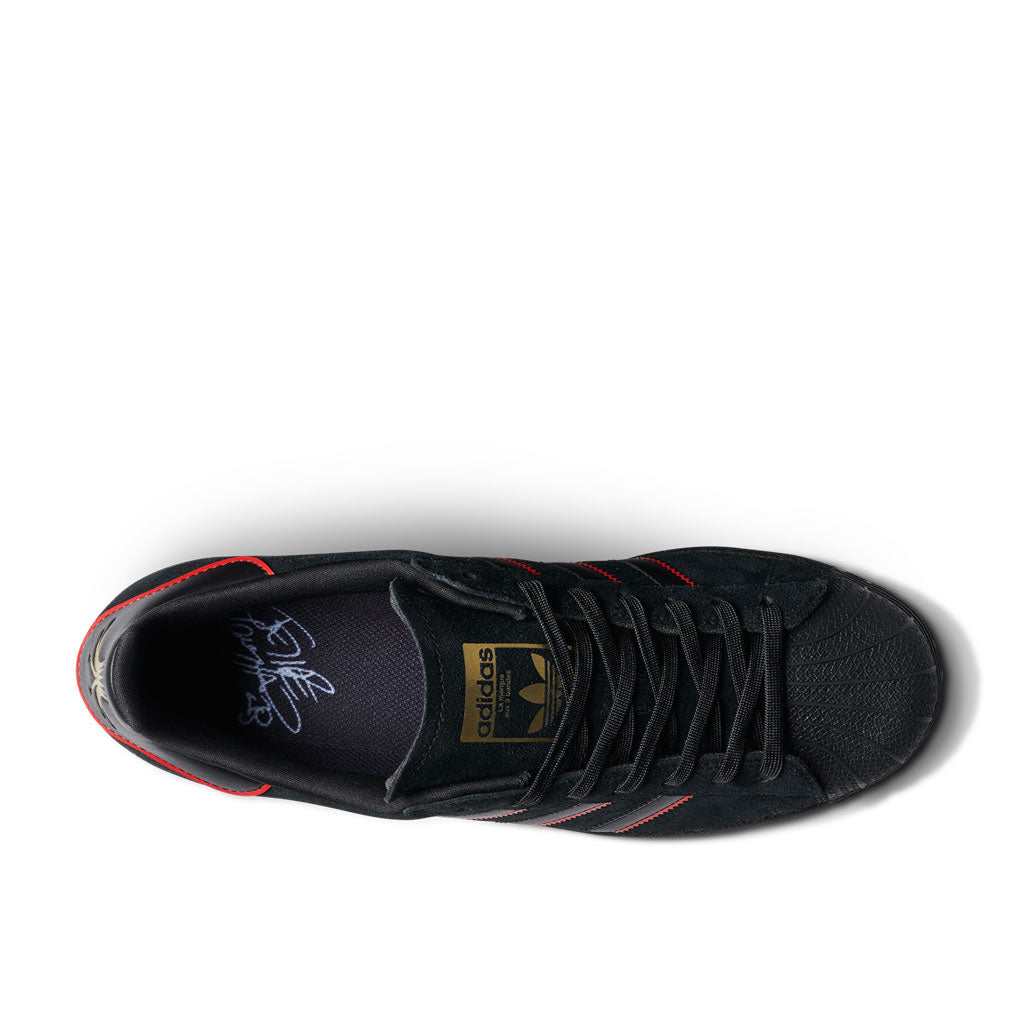 Adidas x Felipe Gustavo Superstar ADV Sneakers - Black/Scarlet/Gold Colorway - Men's Skateboarding Shoes for Streetwear & Urban Fashion