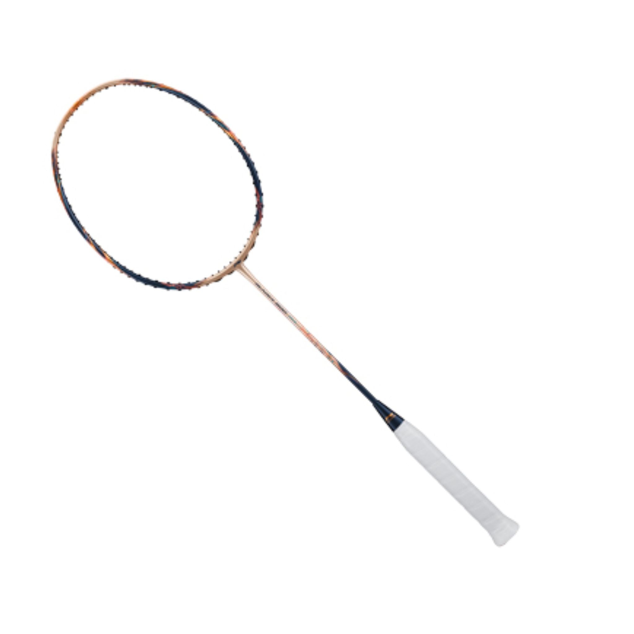 Li Ning Bladex 900 Sun Max Unstrung Badminton Racket 4U - Lightweight Carbon Fiber Badminton Racquet for Professional Players [Black/Gold/Orange] AYPT023 - Perfect for Tournaments & Training Sessions