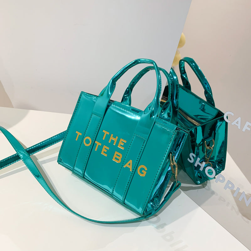 Premium Shiny Leather Tote Bag for Women - Stylish & Durable Handbag for Work, Travel & Everyday Use