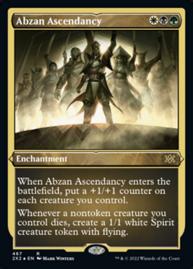 Abzan Ascendancy Foil Etched Card - Double Masters 2022 MTG Collectible - Perfect for Commander Decks & Magic: The Gathering Tournaments