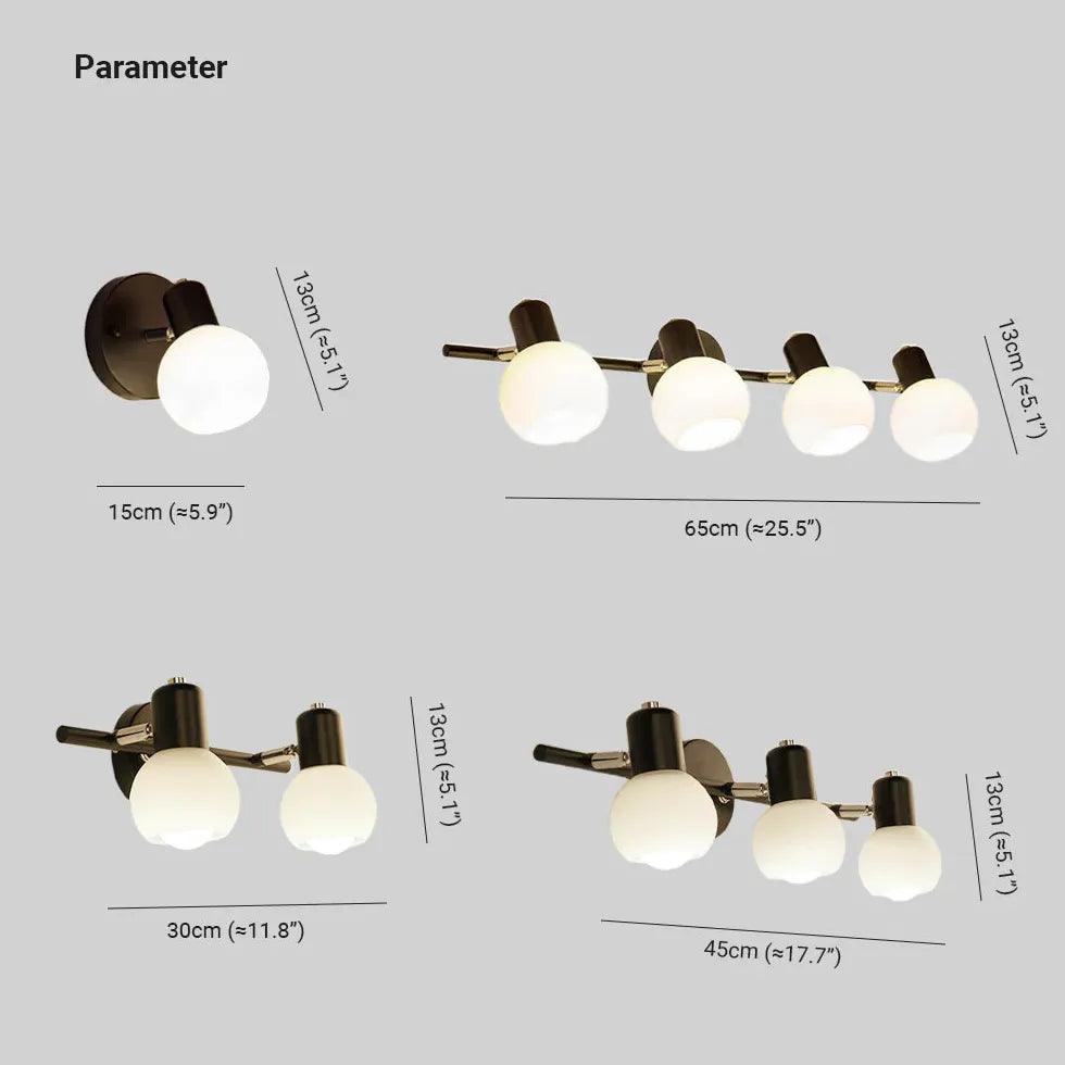 Modern White Round Glass Lampshade - Elegant Spotlight for Living Room, Bedroom & Office Lighting Decor