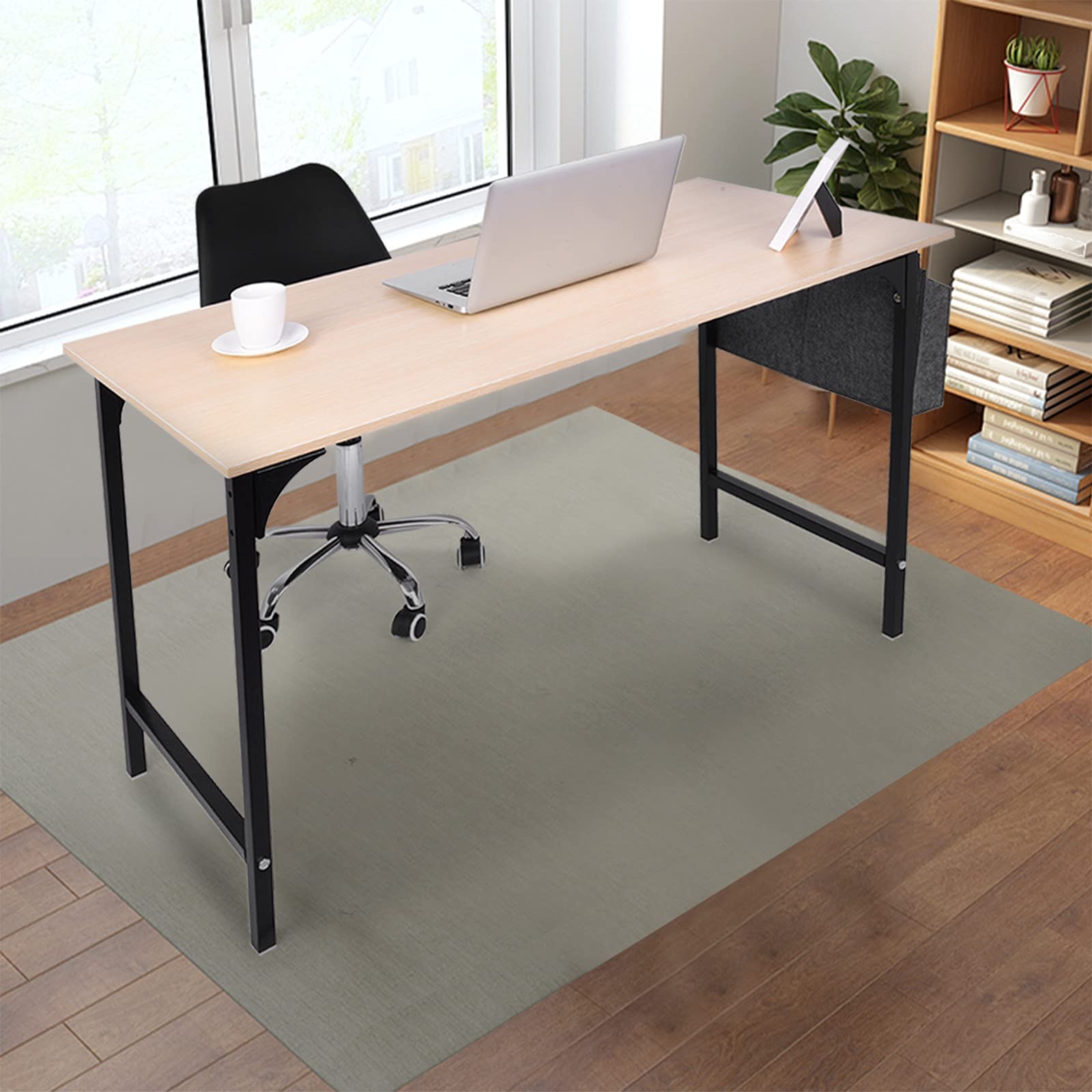 Modern Computer Desk for Home Office - Rustic Industrial Long Work Table with Wide Desktop, Metal & Wood Design - Perfect for Small Spaces, Bedroom, Study & Writing | Ideal for Remote Work, Gaming & Home Office Setup