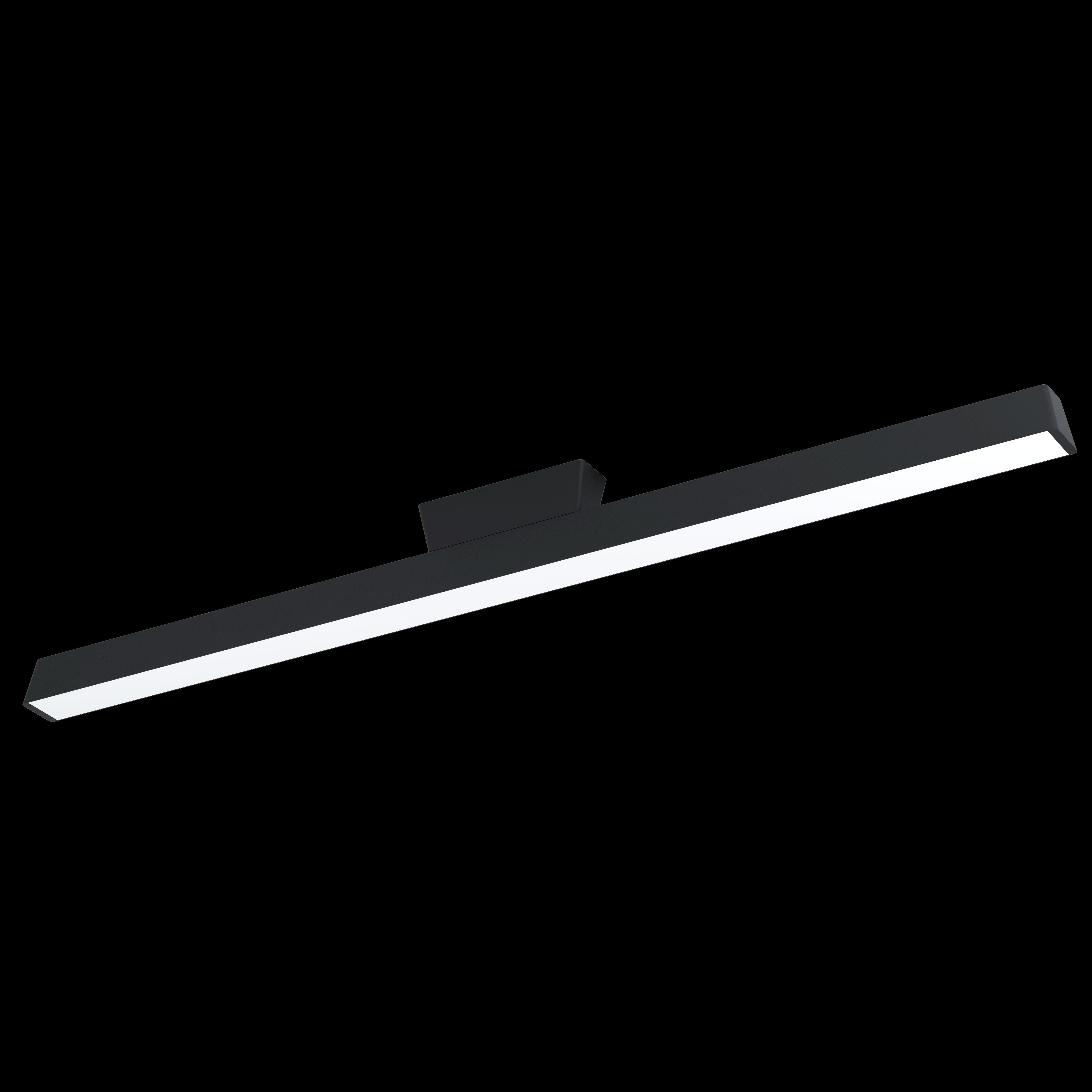 Eglo Connect Simolaris Z Smart Black LED Panel Ceiling Light Flush Mount 48 Inch - Modern Lighting for Living Room, Bedroom & Office