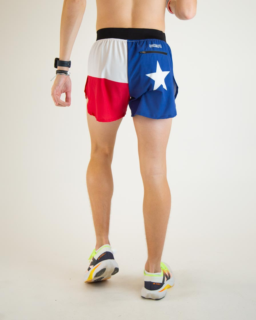 Texas Flag Split Shorts for Men - Comfortable 4 Half Design, Perfect for Outdoor Activities, Sports & Casual Wear