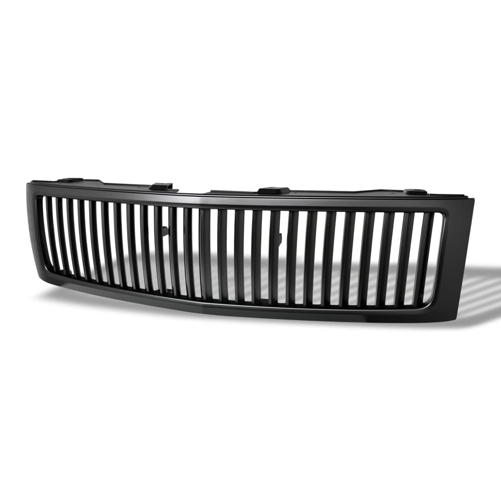 Matte Black Vertical Front Hood Bumper Grill Grille Guard ABS for 2007-2013 Chevy Silverado 1500 | Heavy Duty Protection & Off-Road Style | Perfect for Truck Enthusiasts & Outdoor Adventures