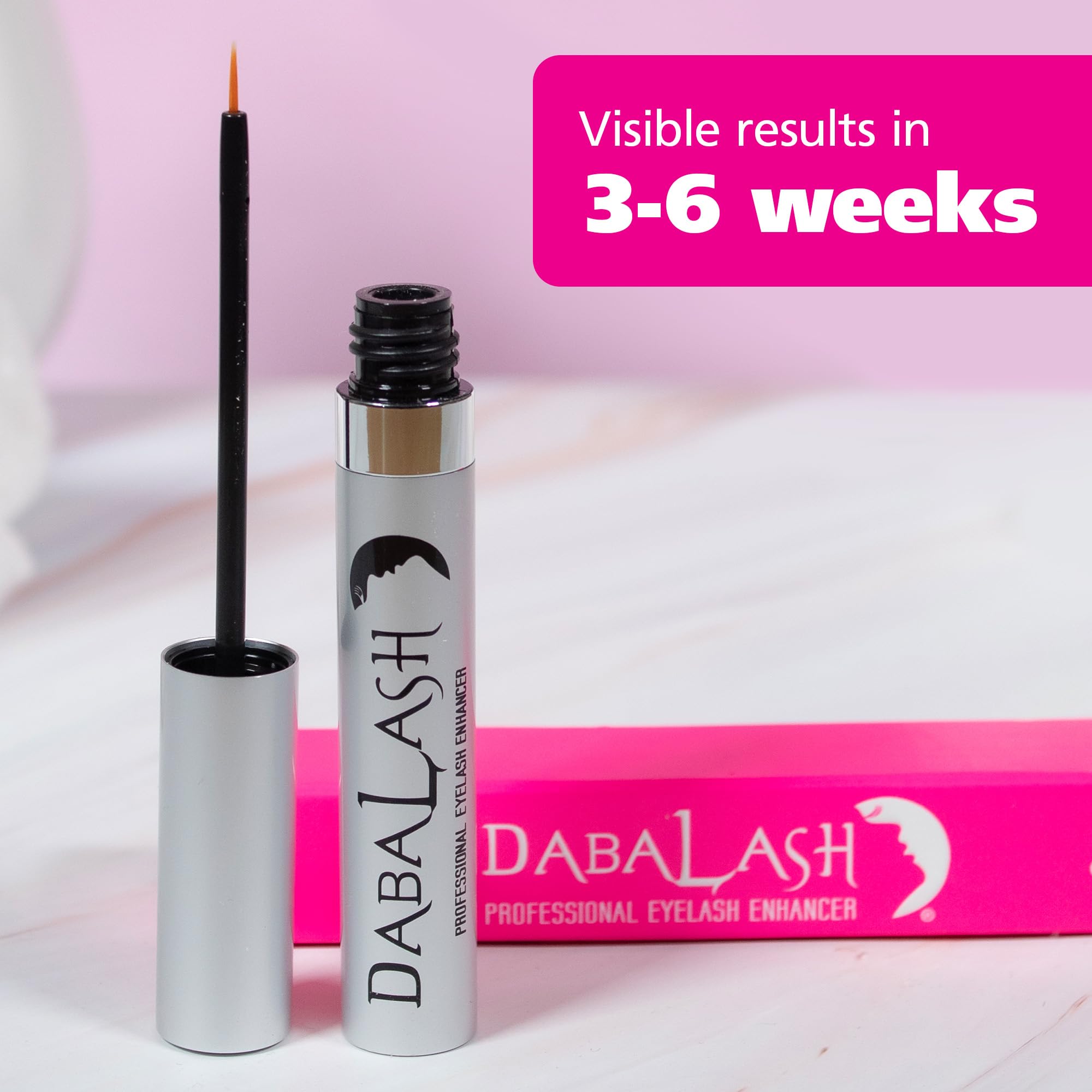 DABALASH Waterproof Eyelash & Brow Growth Serum with Waterproof Mascara - Natural Lash Enhancer for Longer, Fuller, Thicker Lashes - 0.18oz Serum & 0.45oz Mascara - Perfect for Daily Use, Special Occasions & Waterproof Makeup Looks