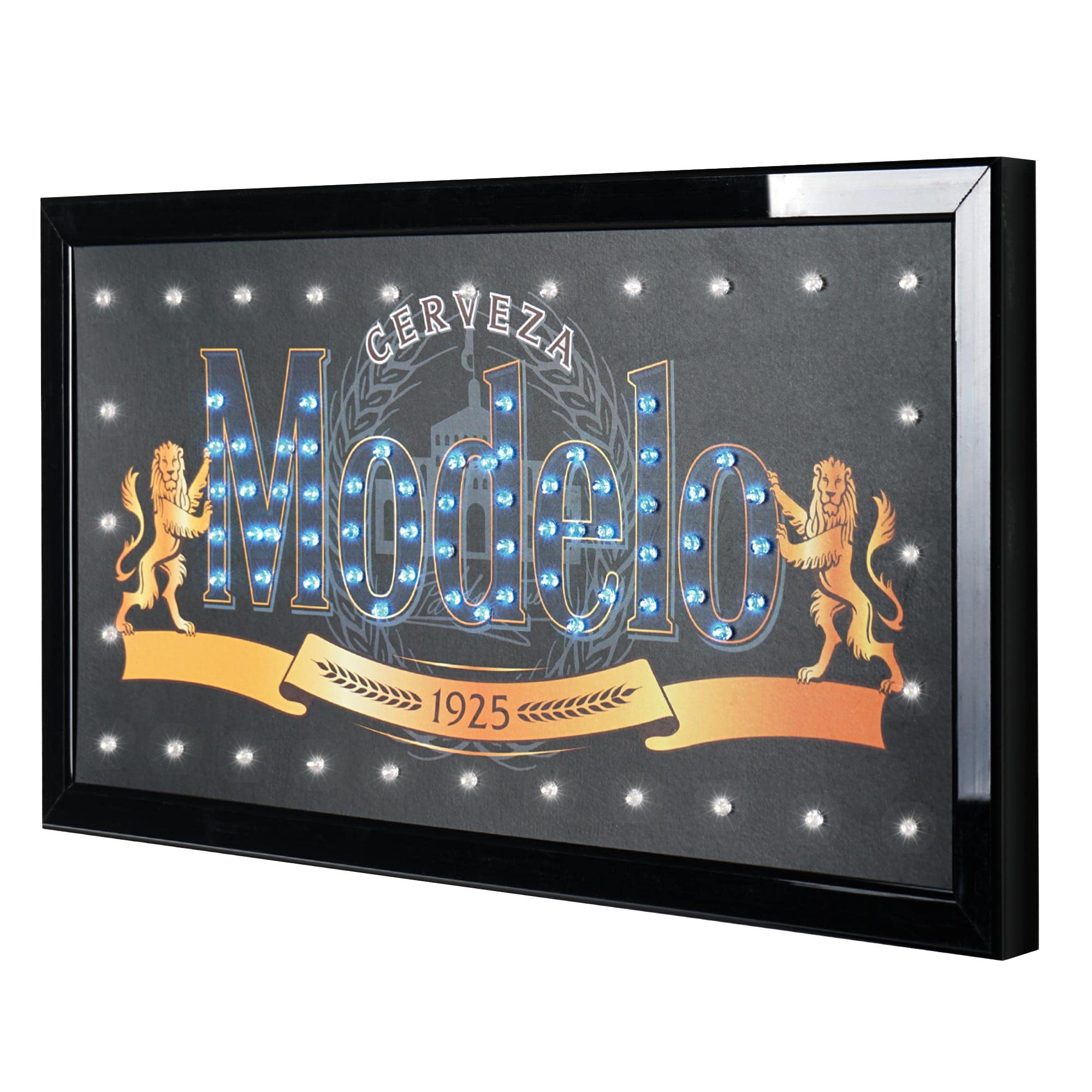 Vintage LED Wall Sign - Retro Framed Neon Light Decor for Home, Bar, Man Cave & Gaming Room - American Art Decor (Modelo, 10