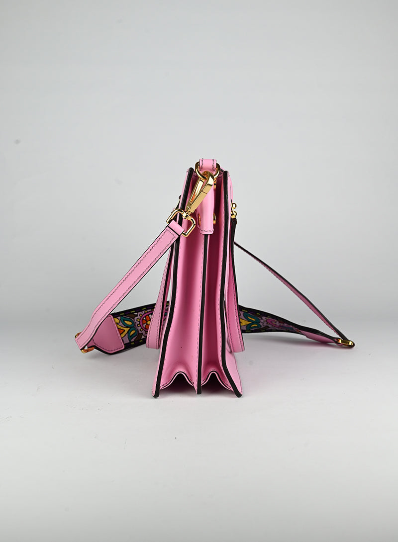 Etro Pink Leather Crossbody Bag for Women - Stylish & Elegant Shoulder Purse for Daily Use, Travel & Parties