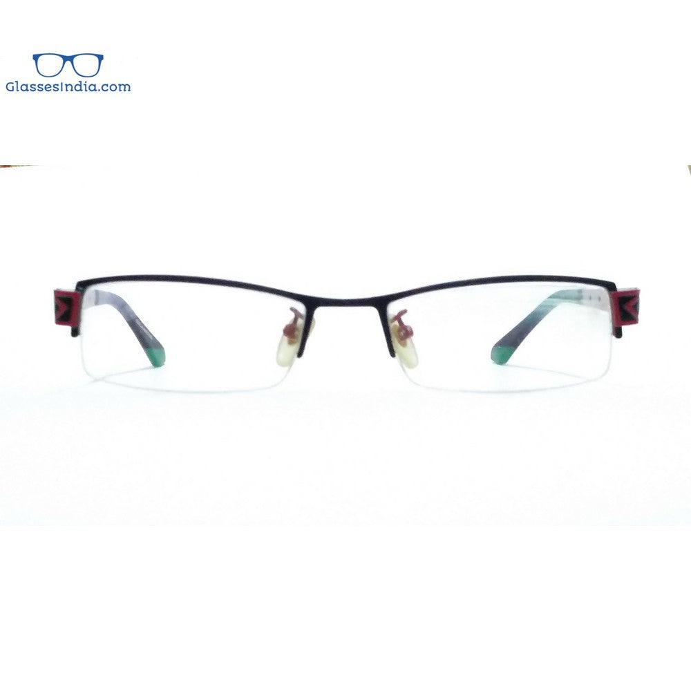 Blue Light Blocking Computer Glasses for Women - Red Supra Half Rimless Anti Eye Strain Glasses (A0558) - Perfect for Office Work, Gaming & Screen Time Protection