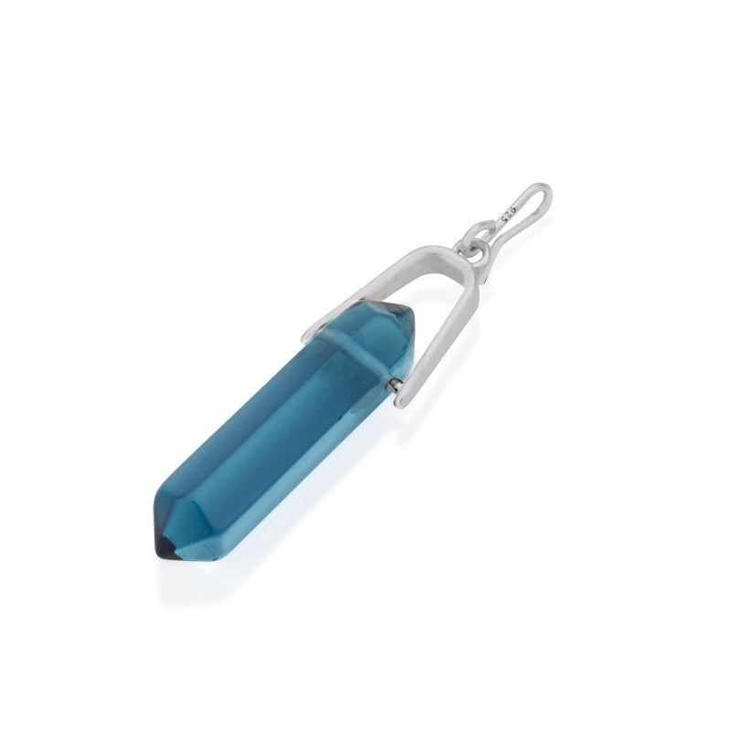 Blue Zircon Spike Necklace Pendant - December Birthstone Jewelry for Women | Elegant Dainty Necklace for Gifts, Parties & Special Occasions