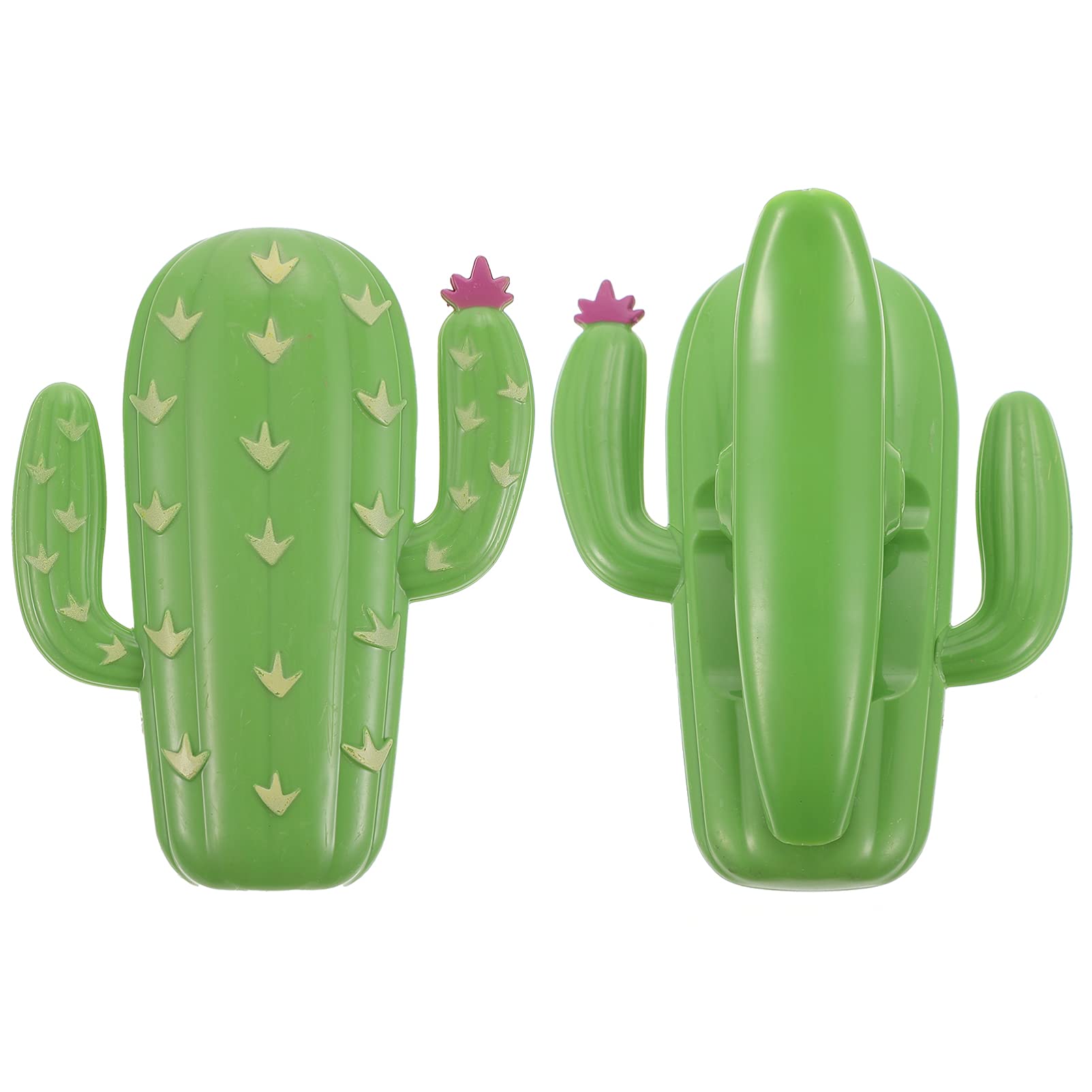 Cabilock 2PCS Windproof Beach Towel Clips - Heavy Duty Quilt Clamps with Cactus Design - Secure Laundry Clothespins for Clothesline, Blankets & Outdoor Use - Perfect for Pool, Beach, Camping and Travel