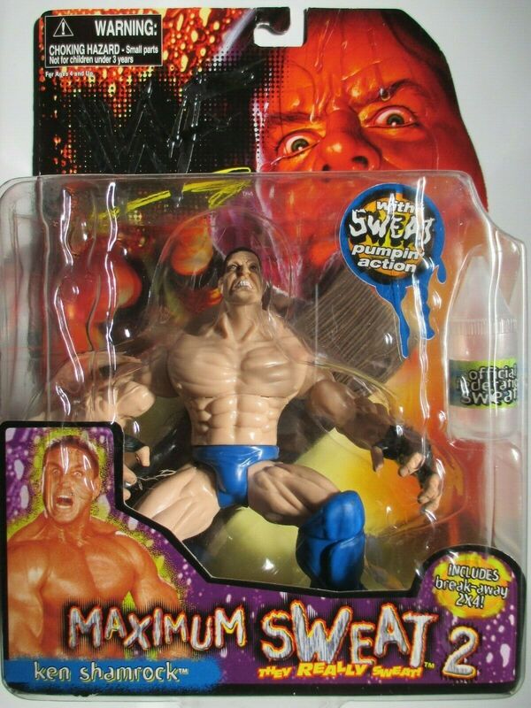 1999 WWF Jakks Pacific Maximum Sweat Series 2 Ken Shamrock Wrestling Action Figure - Collectible Toy for WWF Fans & Wrestling Memorabilia Collectors - Perfect for Display, Gifts, and Nostalgic Play