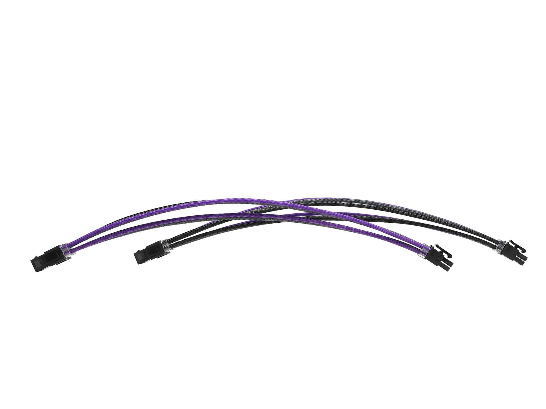 18AWG ATX 24-Pin + EPS 8-Pin + PCI-E 8-Pin Sleeved Extension Power Supply Cable Kit with Cable Combs - Black Grey Purple - for PSU to Motherboard/GPU (PC Gaming, Custom Builds, Cable Management)