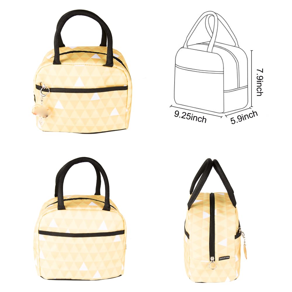Japanese Anime Insulated Lunch Bag for Women & Kids - Cute Bento Box Cooler for School, Work, Picnics & Outdoor Activities