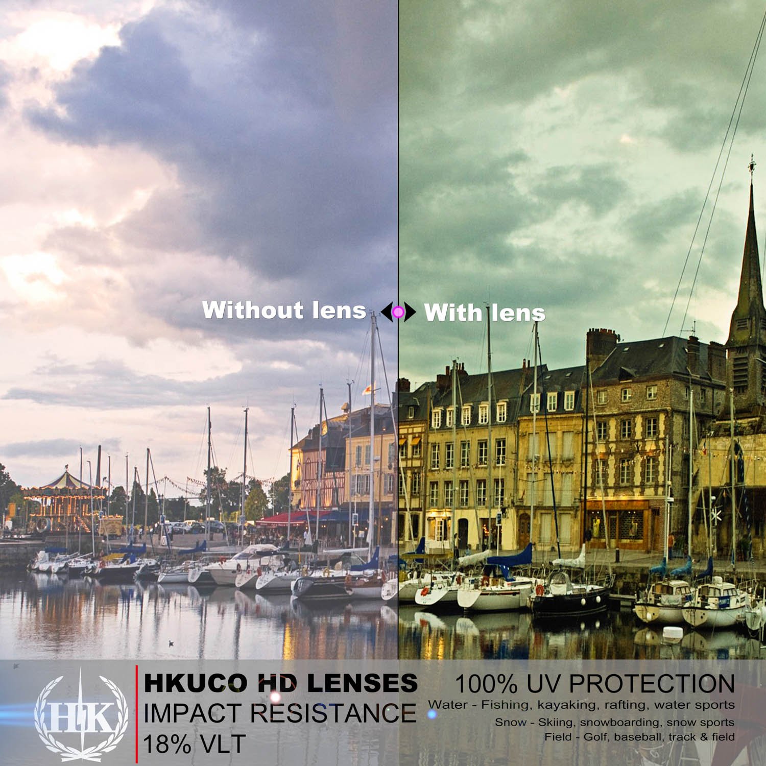 HKUCO Replacement Lenses for Oakley Mainlink Sunglasses - Polarized UV Protection Lenses for Men - Perfect for Running, Cycling & Outdoor Sports