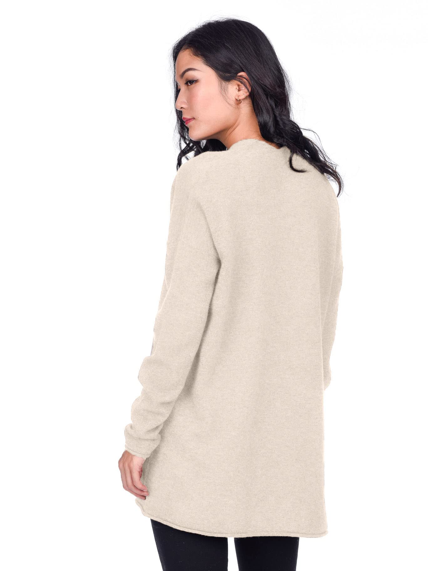 100% Pure Cashmere Cardigan for Women - Lightweight Mid-Thigh Cashmere Sweater Wrap | Soft & Warm Winter Layering Piece for Office, Travel & Casual Outfits
