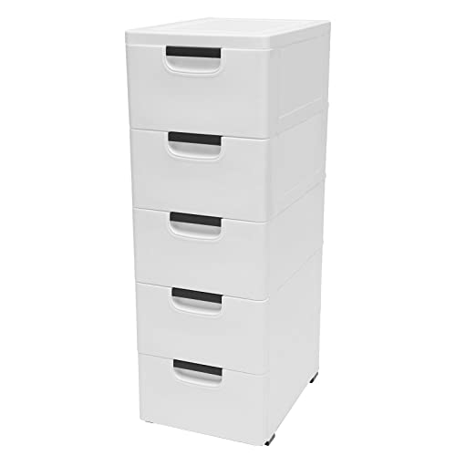 5 Tiers 5 Drawers, White 1