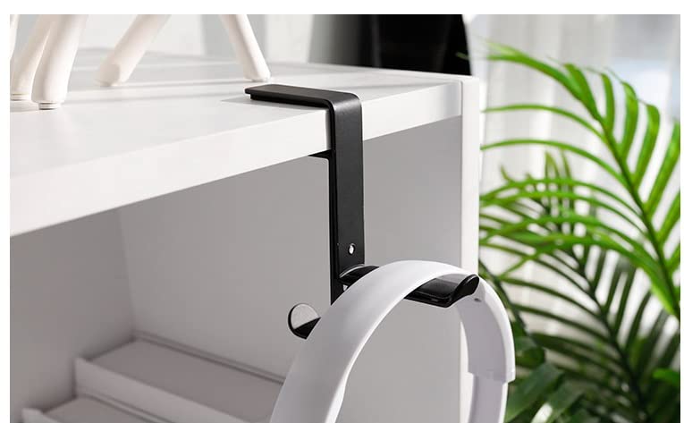 Universal Headphone Stand with Desk Clamp - Space Saving Headset Holder for Gaming & Office Use - Adjustable Headphone Hanger Bracket for Display & Organization (Black) - Perfect for Workstations, Gaming Setups & Home Offices