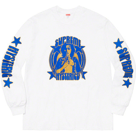 Supreme Hysteric Glamour Long Sleeve T-Shirt - White Cotton Streetwear Tee for Men & Women | Casual Wear, Urban Fashion, Street Style Outfits