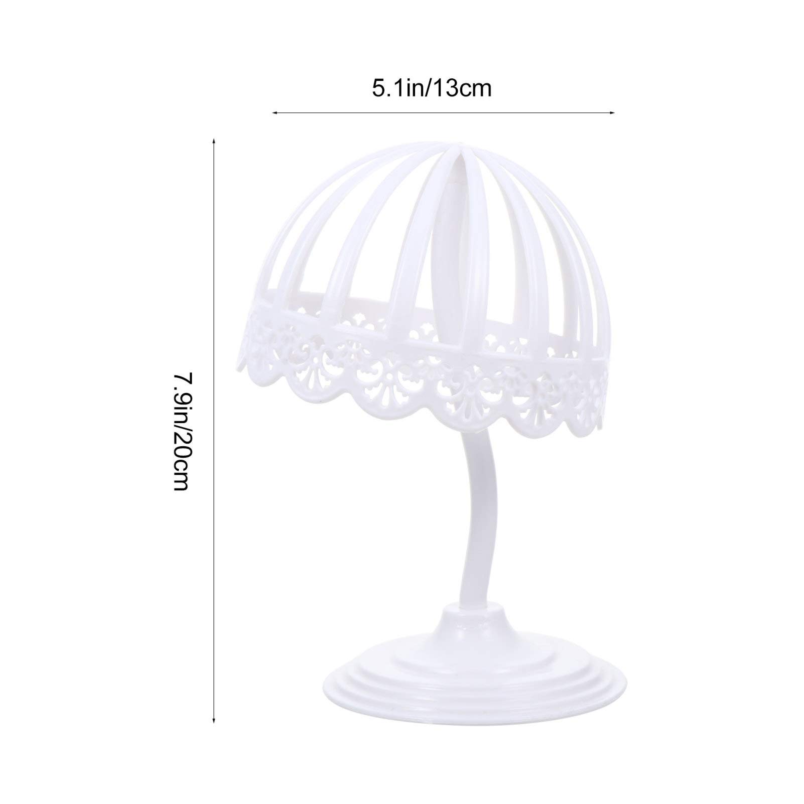 Lurrose 2-Pack Plastic Wig Stand & Hat Holder - Adjustable Wig Display Stand for Styling, Storage & Salon Use - Perfect for Synthetic & Human Hair Wigs, Costumes & Fashion Accessories