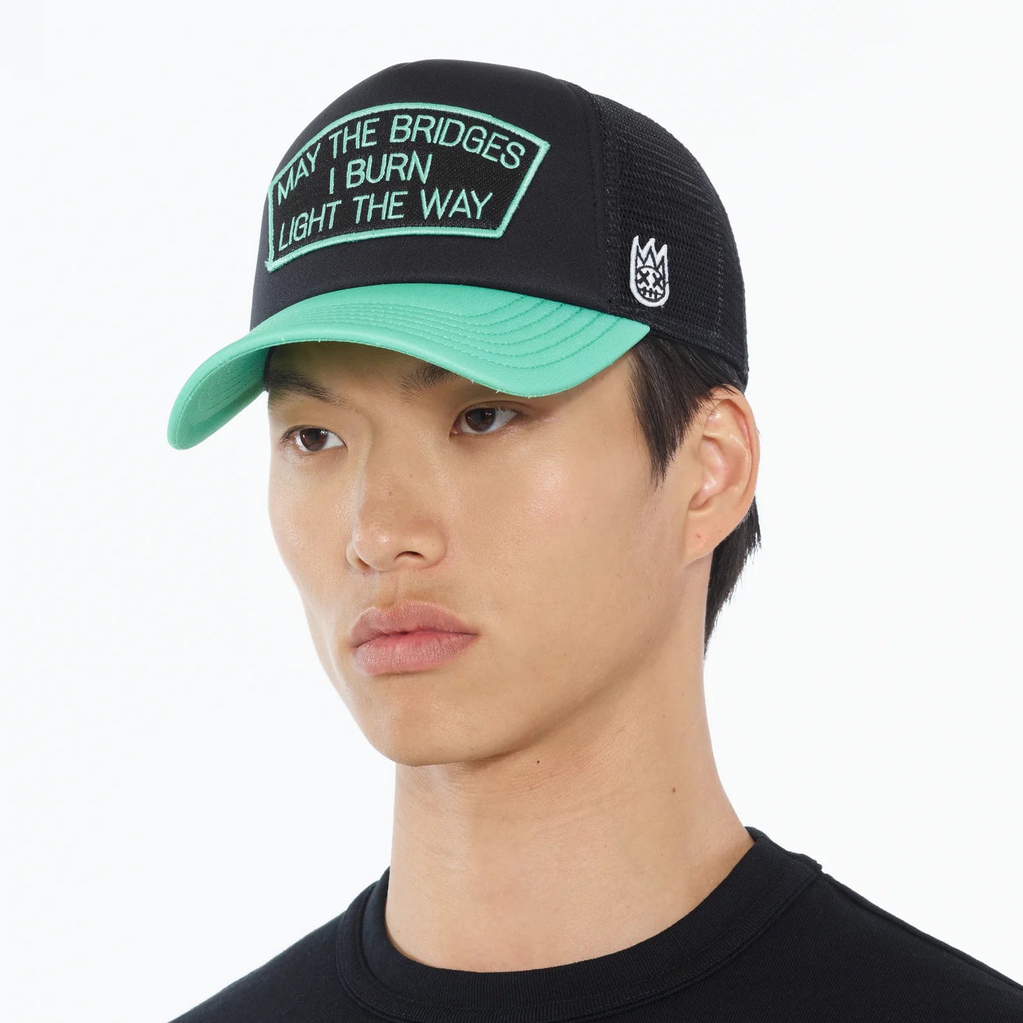 CULT OF INDIVIDUALITY May the Bridges Mesh Back Trucker Hat - Stylish Adjustable Baseball Cap for Men & Women - Perfect for Outdoor Activities, Sports & Casual Wear