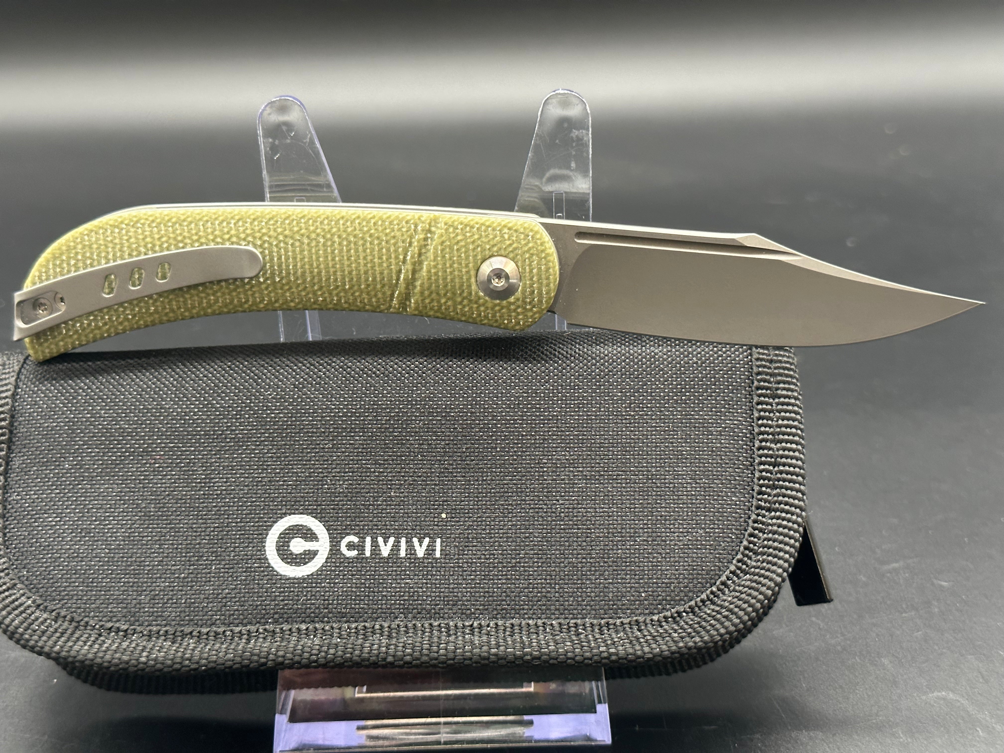 CIVIVI Appalachian Drifter Slip Joint Knife - Premium Folding Pocket Knife with Wood Handle - Perfect for EDC, Camping, Hiking & Outdoor Adventures