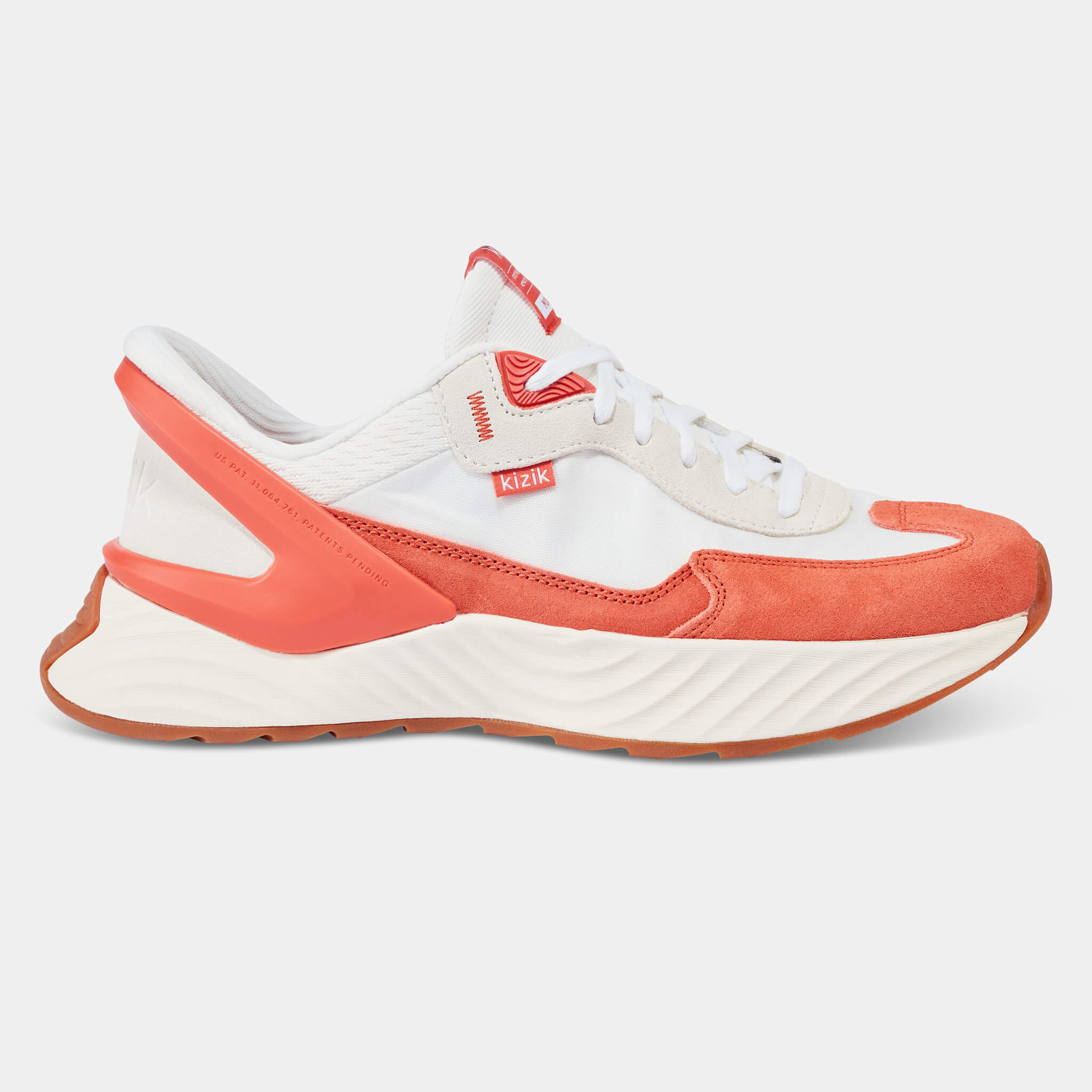 Men's Monaco Sneakers in White & Tigerlily Colors - Stylish Casual Shoes for Walking, Running & Everyday Wear