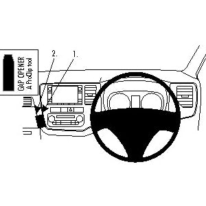 ClicOn No Holes Angled Dash Mount for Mitsubishi Outlander (2013-2021) - Secure Phone Holder for Hands-Free Navigation & Driving Safety