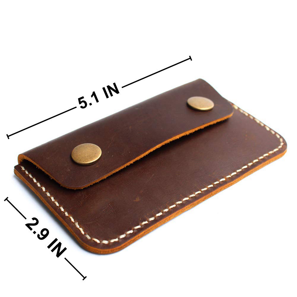 Premium Handmade Genuine Leather Wallet for Men & Women - Slim RFID Blocking Card Holder with Cover - Perfect for Travel, Business & Everyday Use