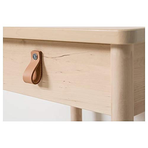 BJÖRKSNÄS Birch Bedside Table - 48x38 cm Durable & Easy Care Nightstand | Eco-Friendly Scandinavian Furniture for Bedroom, Living Room & Office