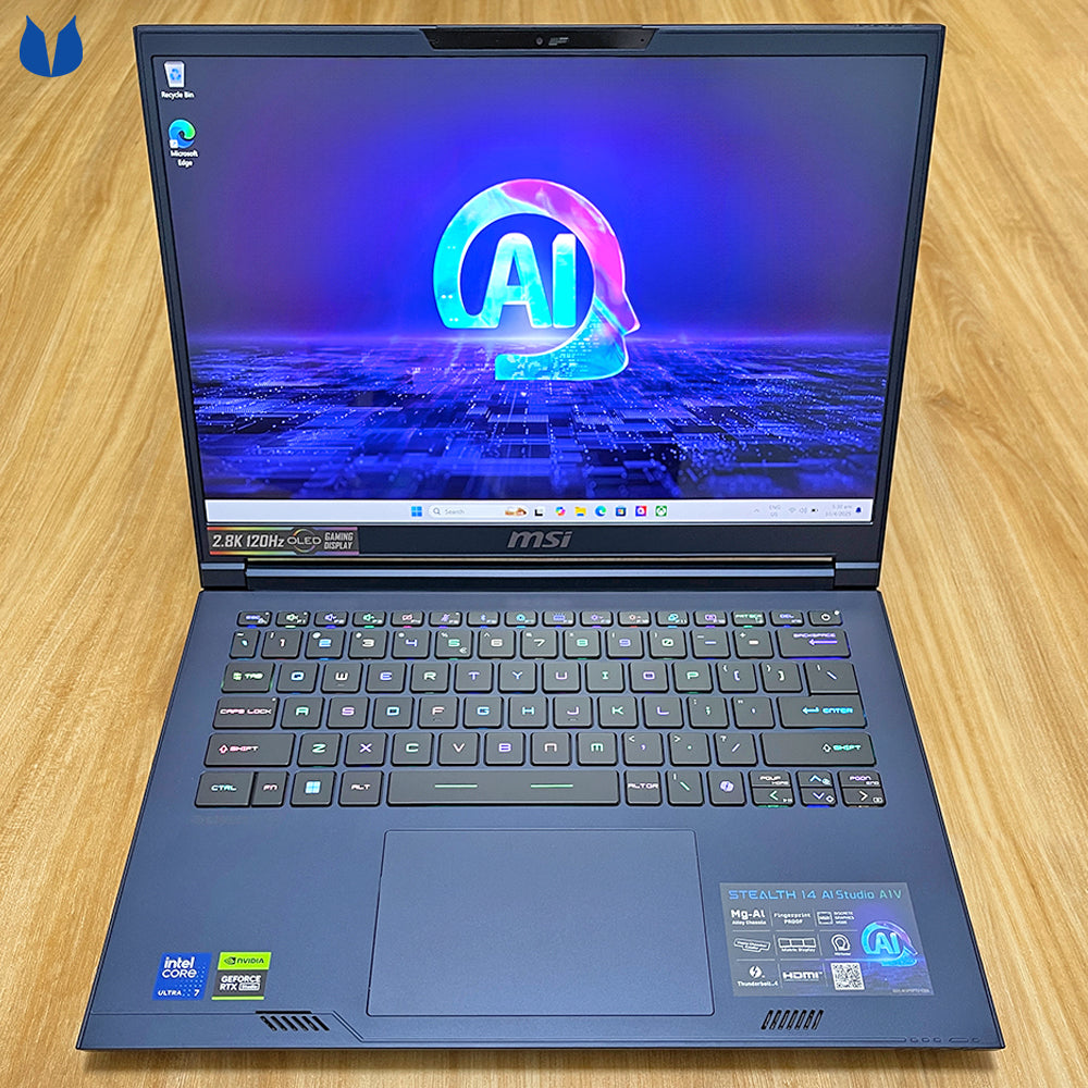 MSI Stealth 14 AI Studio Laptop - Intel Core Ultra 7 155H, NVIDIA RTX 4060 GPU, 32GB RAM, 1TB SSD, 14-inch 2.8K Display - Premium Gaming & Creative Workstation for Professionals, Content Creators & Gamers