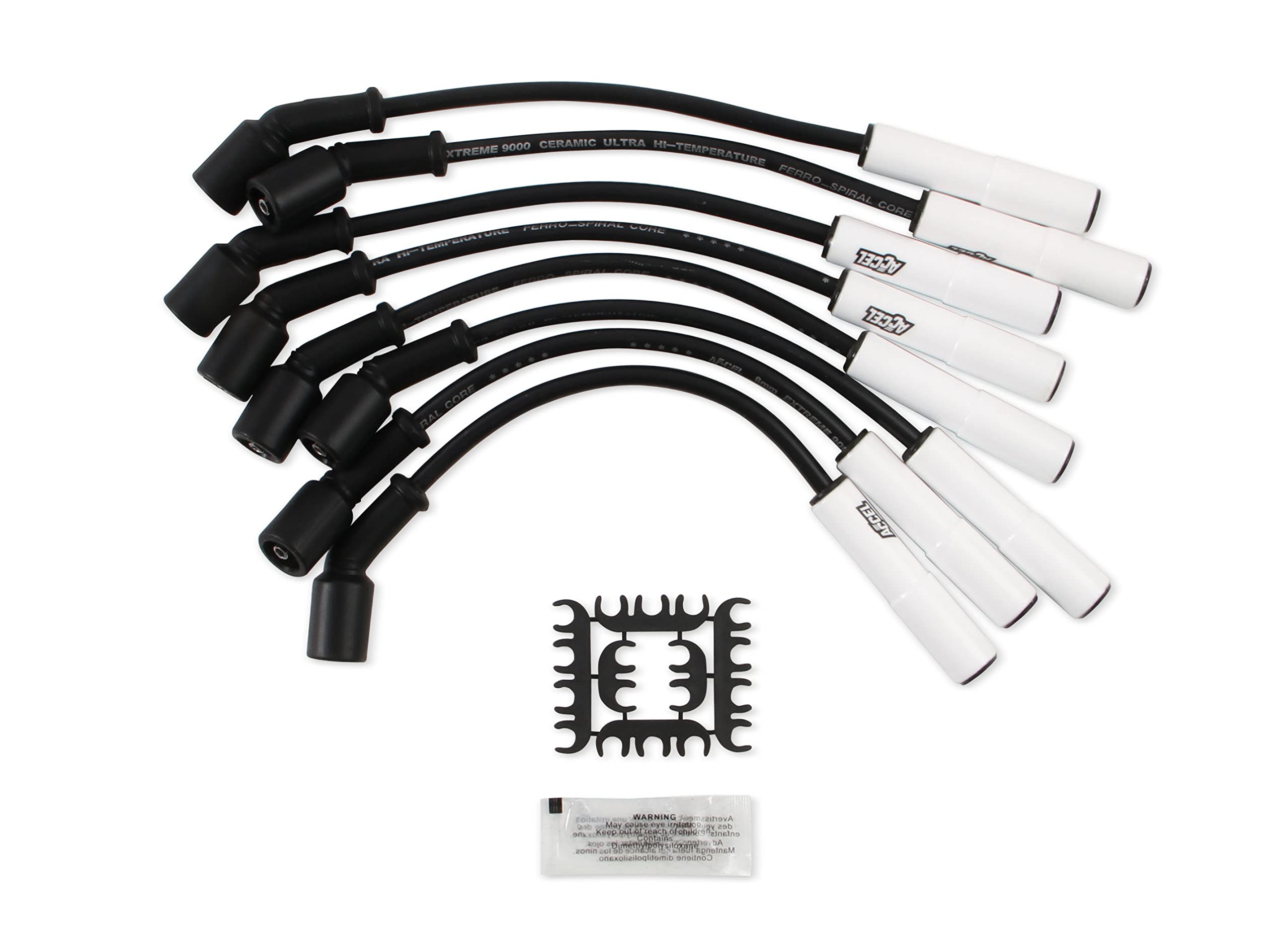 ACCEL 9059C Extreme 9000 High Performance Spark Plug Wire Set with Ceramic Boot - Compatible with Most Vehicles - Perfect for Racing, Off-Road & High-Temperature Engine Applications