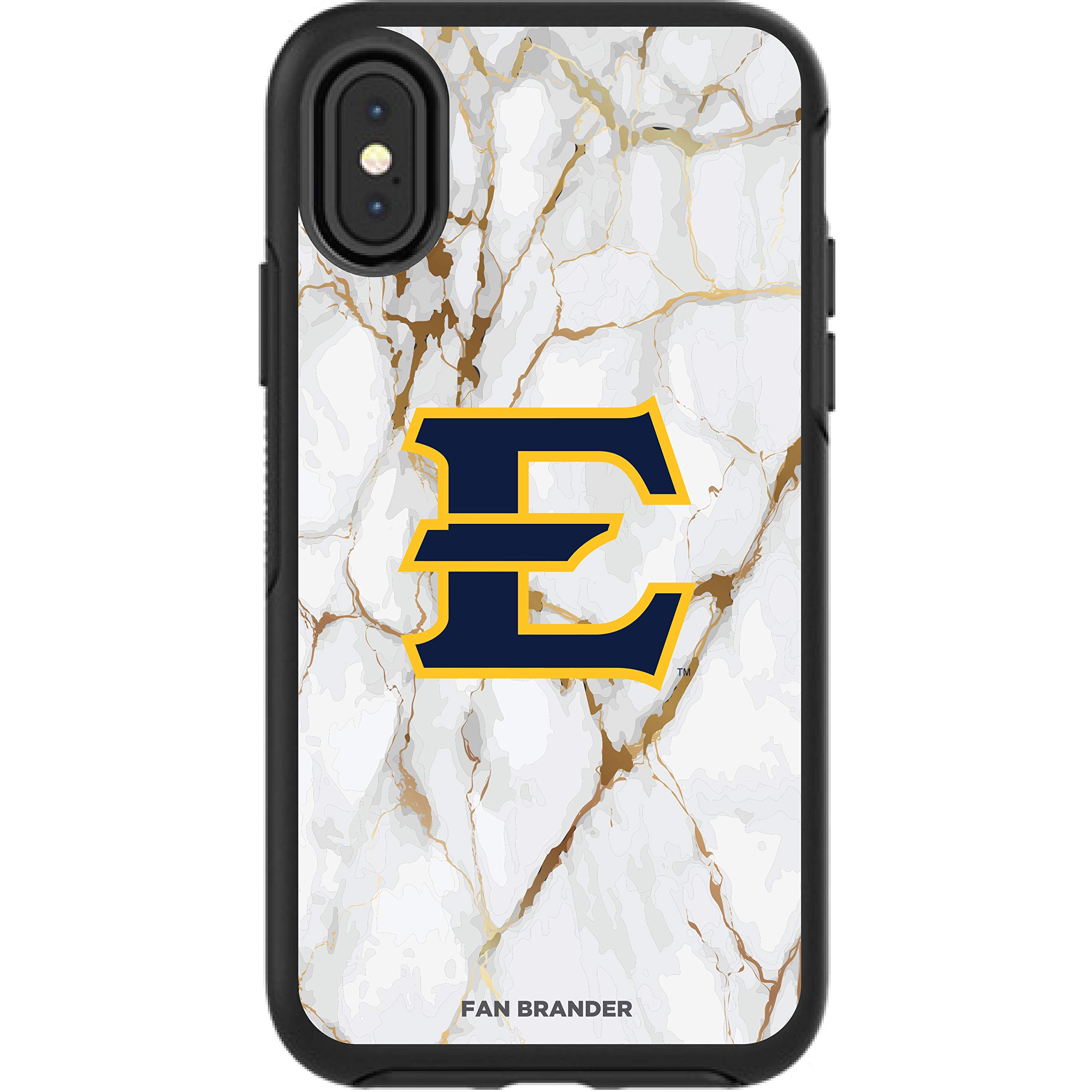 NCAA OtterBox Symmetry Phone Case Compatible with Apple iPhone - White Marble Design | Durable Protection for Everyday Use & College Sports Fans