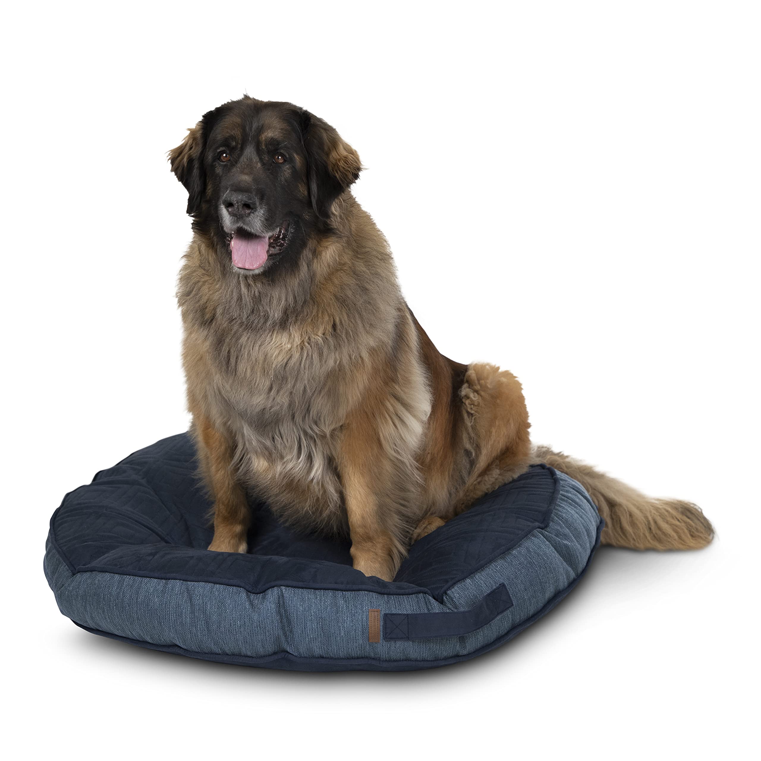 Henry Houndstooth Plush Round Dog Bed for Small Dogs - Soft & Cozy Pet Bed for Puppies, Perfect for Indoor Lounging & Nap Time