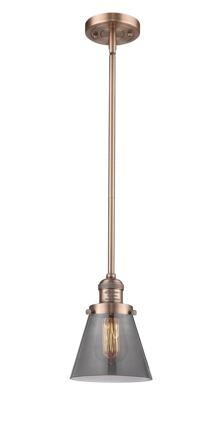 Innovations 201S-AC-G63-LED Modern Mini LED Pendant Light - Dimmable Hanging Fixture for Kitchen Island, Dining Room, Bar Counter & Bedroom Lighting