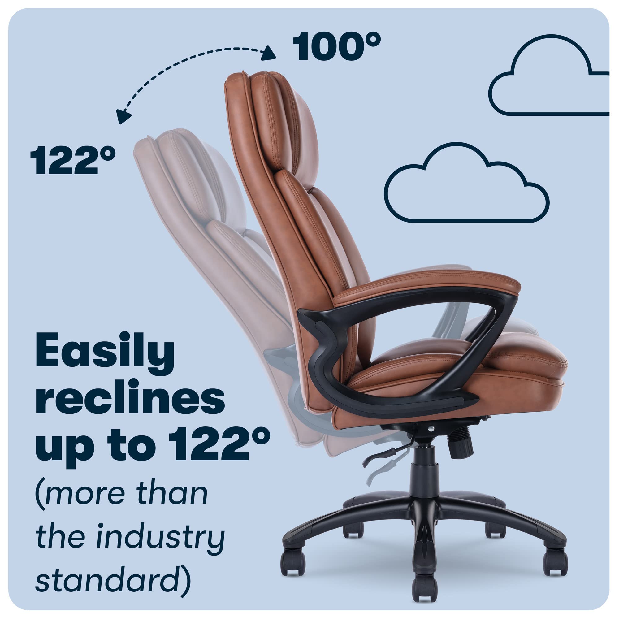 Serta Executive Office Chair - Ergonomic Gaming Chair with Lumbar Support for Home & Office
