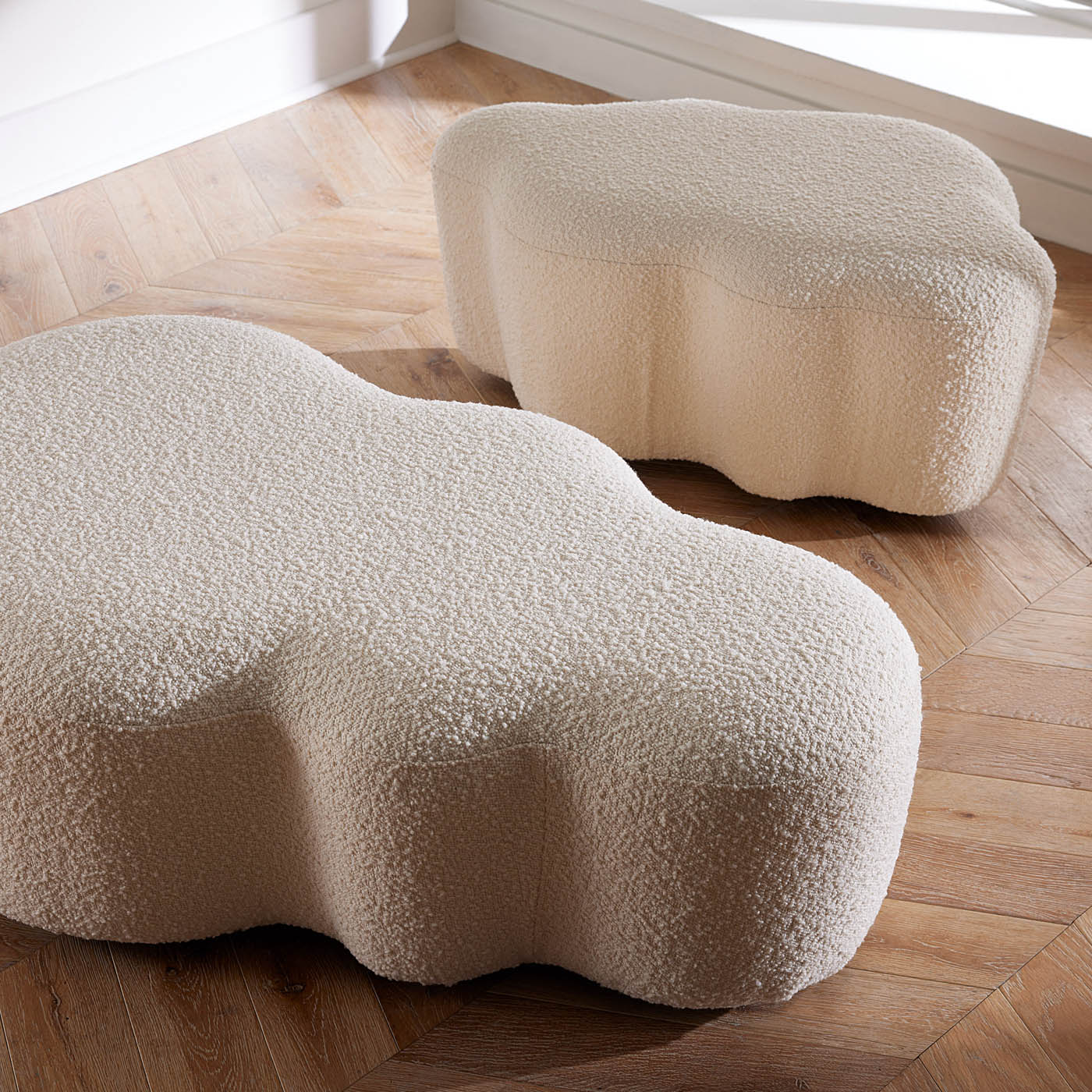 Ether Cloud Ottoman - Soft and Comfortable Storage Footrest for Living Room, Bedroom, or Office - Perfect for Relaxing, Reading, and Extra Seating