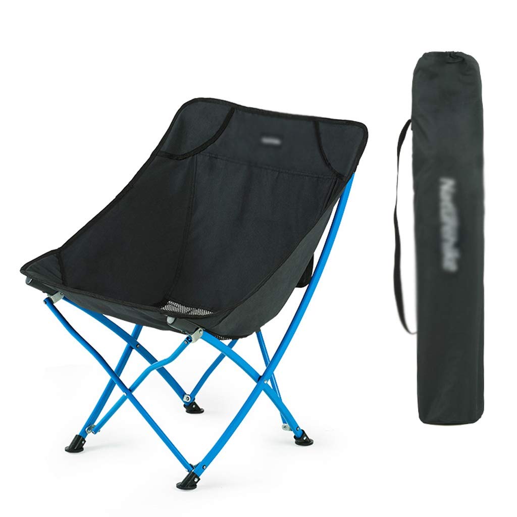 Portable Aluminum Alloy Folding Chair for Outdoor Activities - Camping, Fishing, Hiking, Gardening & BBQ | Lightweight & Durable Stool Seat | Perfect for Backyard, Beach & Picnic (Black)