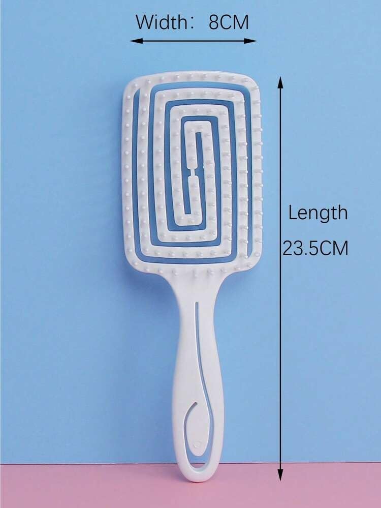 Hollow Hair Brush for Detangling & Styling - White Volumizing Hair Brush for Smooth & Shiny Hair - Perfect for Home, Salon & Travel Use