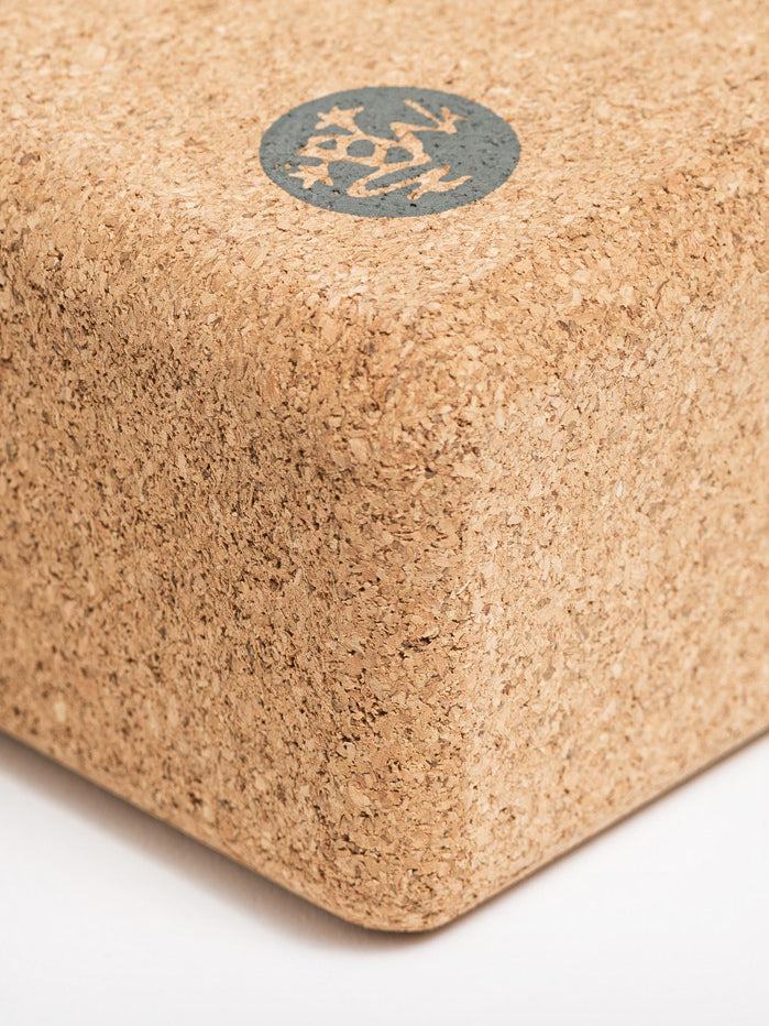 Manduka Lean Cork Yoga Block - Eco-Friendly & Non-Slip Yoga Accessory for Balance, Support & Alignment - Perfect for Yoga, Pilates & Meditation Practice at Home or Studio