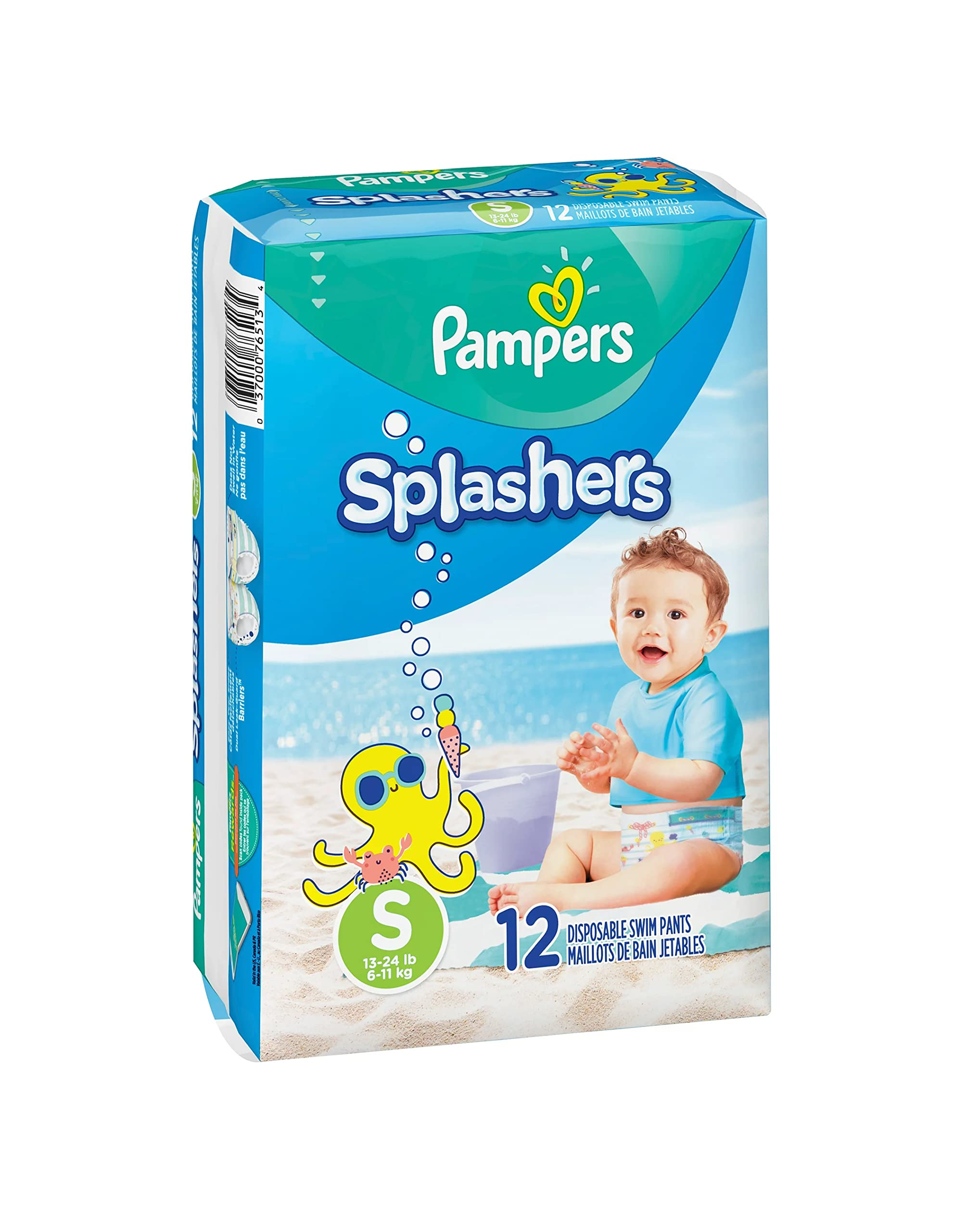 Splashers Disposable Swim Diapers for Babies & Toddlers - Leak-Proof, Comfortable Swim Pants for Pool, Beach & Water Play