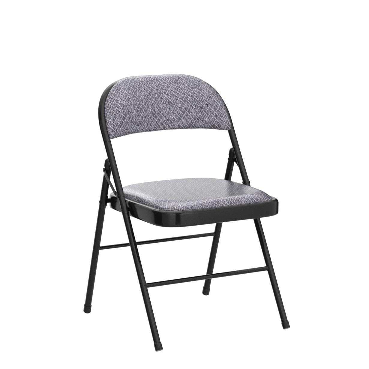 4 Pack Moccha Folding Chairs - Stackable Fabric Commercial Chairs with Sturdy Metal Frame, Lightweight Portable Foldable Chairs with Padded Seat - Perfect for Home, Office, Wedding, Party, Indoor & Outdoor Events (Gray)