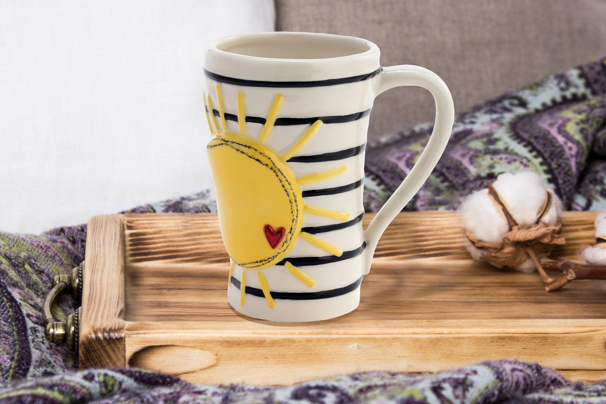 Sunshine Yellow Coffee Mug - 16oz Ceramic Cup for Home & Office