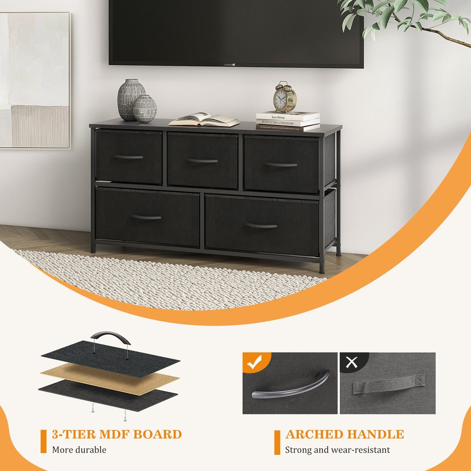 5-Drawer Fabric Storage Dresser for Bedroom - Organizer Tower with Removable Bins | Perfect for Clothes, Toys & Home Organization
