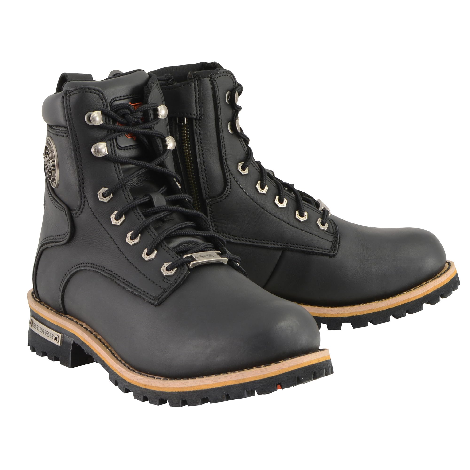 Milwaukee Leather Men's Lace-Up Logger Work Boots - MBM9095 (Size 11) | Durable Steel Toe Construction for Construction & Outdoor Work