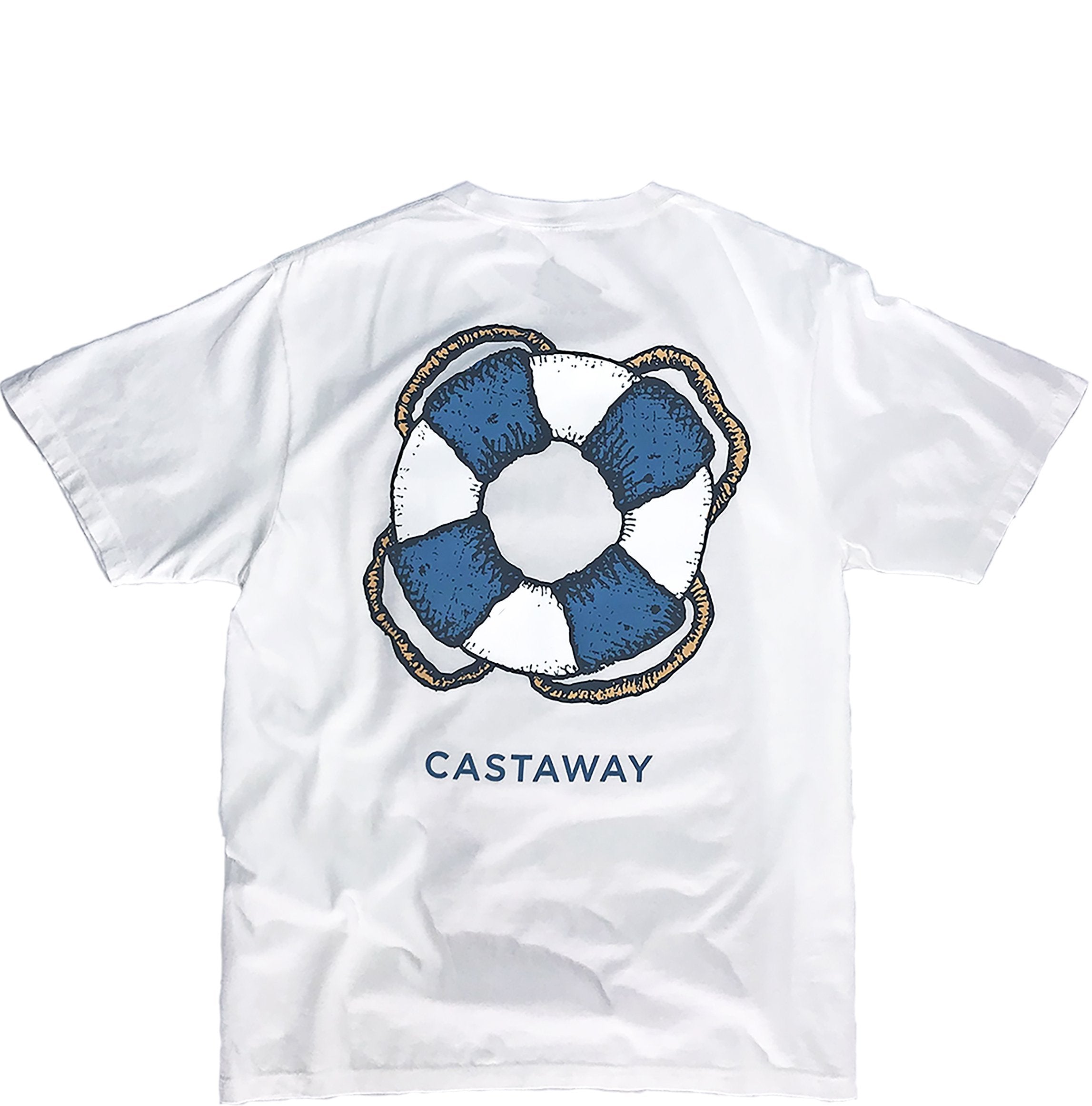 Castaway White Beach Tee - Soft Cotton Short Sleeve T-Shirt for Men & Women - Perfect for Summer Vacation, Beach Party and Casual Outings
