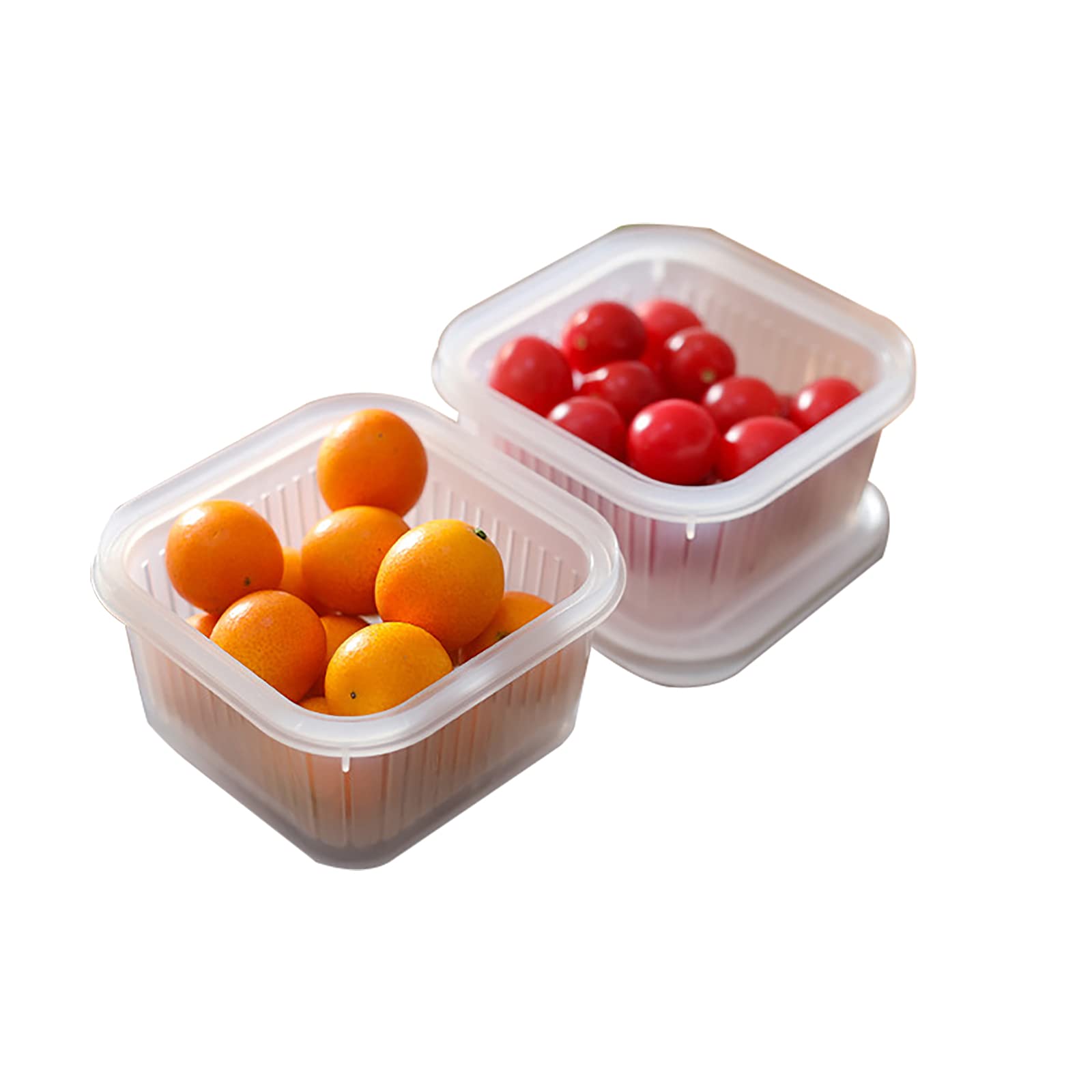 2 Pack BPA-Free Berry Storage Containers with Leak-Proof Lids - Fresh Produce Saver for Fruits & Vegetables | Ideal for Refrigerator, Pantry & Meal Prep Organization
