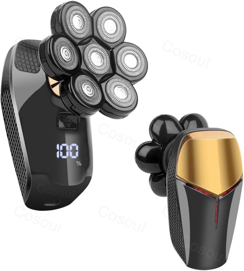 Premium Electric Razor for Men - Powerful Cordless Bald Head & Beard Shaver with LED Display | Perfect Men's Grooming Kit for Husband, Boyfriend | Ideal for Travel, Home & Office Use