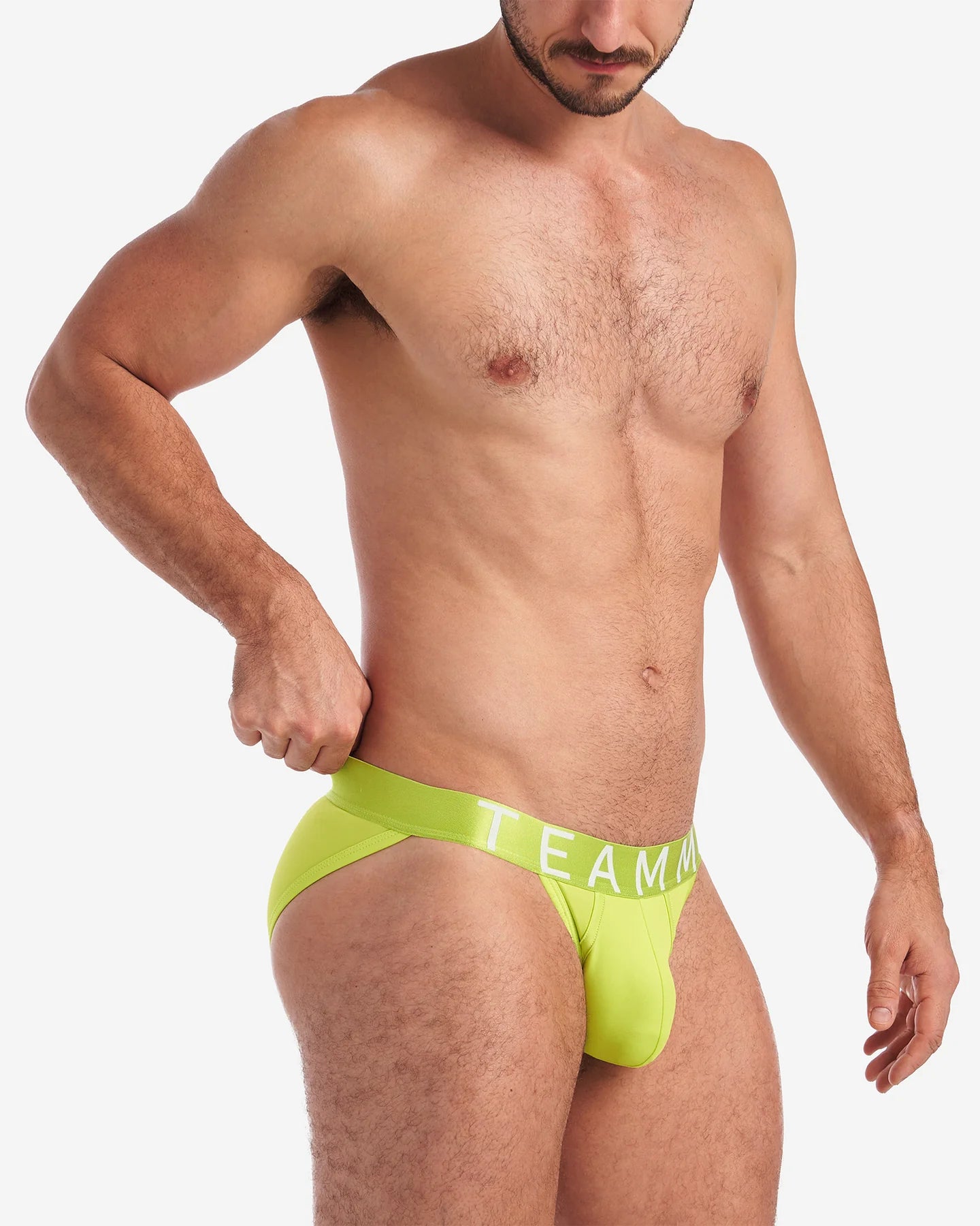 Teamm8 Spartacus Men's Performance Briefs - Lime Punch Color - Moisture Wicking & Breathable Underwear for Gym, Running & Everyday Comfort