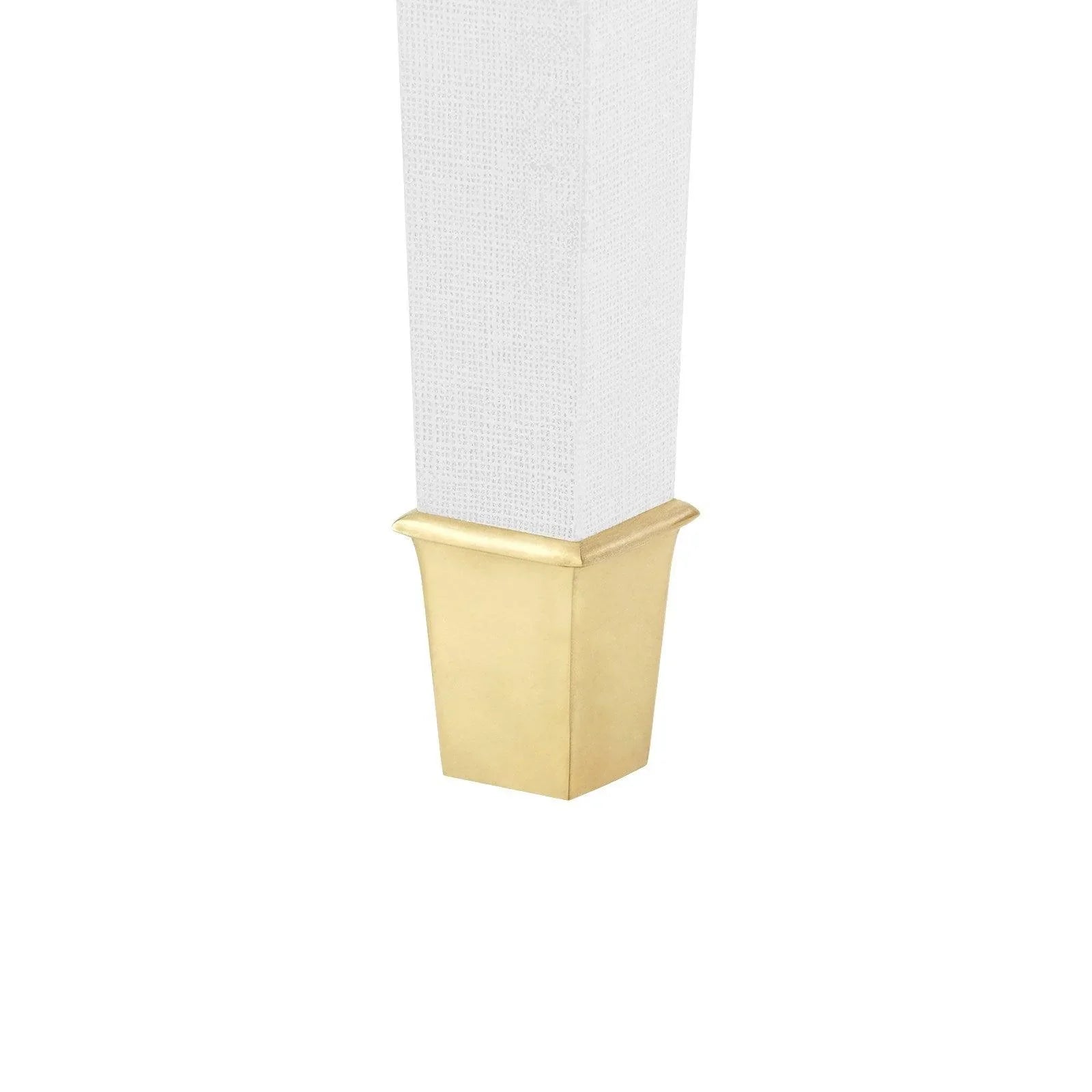 Claudette Cream 1-Drawer Side Table with Brass Hardware - Perfect for Living Room, Bedroom, or Office Nightstand